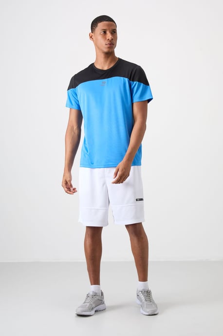 Heren T-shirt met kleurblokken en ronde hals - Image 2
