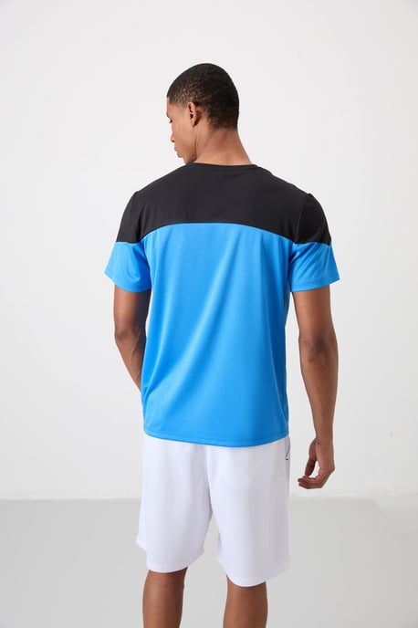 Heren T-shirt met kleurblokken en ronde hals - Image 5
