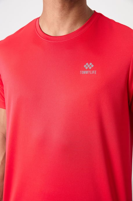 Heren T-shirt metLogo Print en Ronde Hals - Image 3