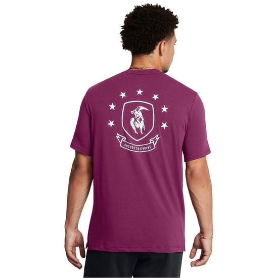 Under Armour Heren Project Rock T-Shirt (Paars) - Image 4
