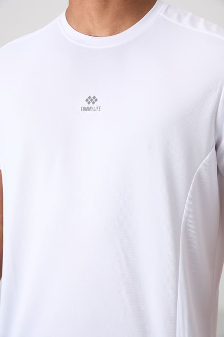 Heren Effen Crew Neck Korte Mouwen T-Shirt - Image 3