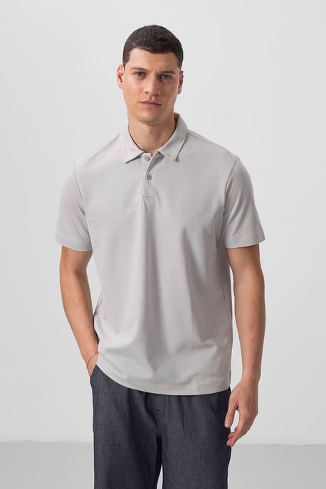 Heren Katoen Elastaan Polo T-Shirt - Image 4
