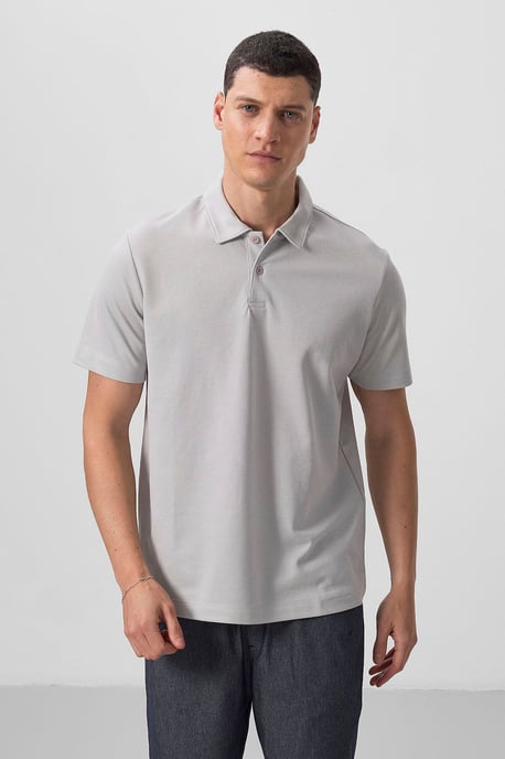 Heren Katoen Elastaan Polo T-Shirt - Image 5