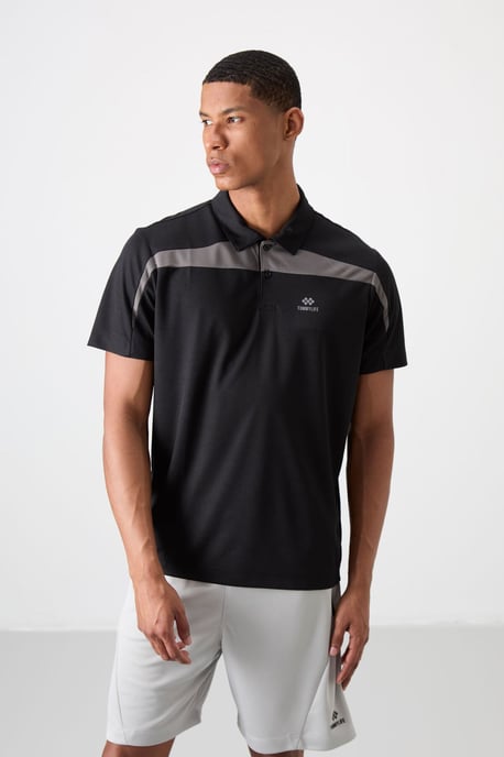 Heren Colour-Blocked Polo T-Shirt - Image 4