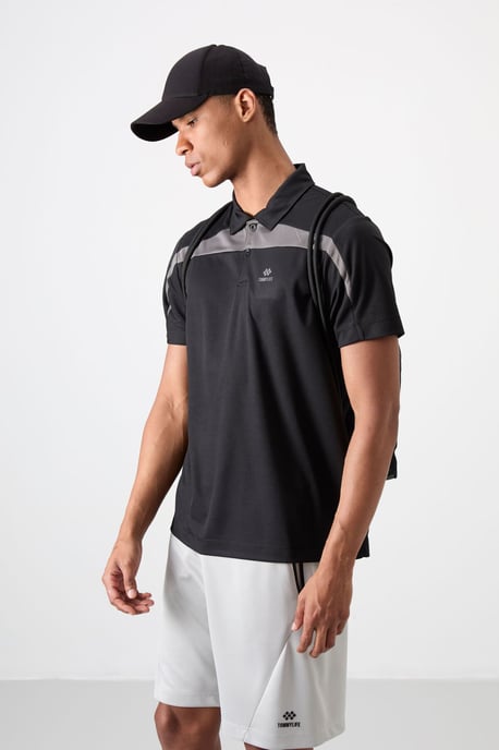 Heren Colour-Blocked Polo T-Shirt - Image 5
