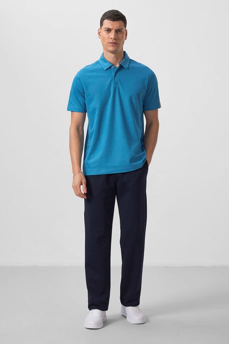 Heren Katoen Elastaan Polo T-shirt - Image 2