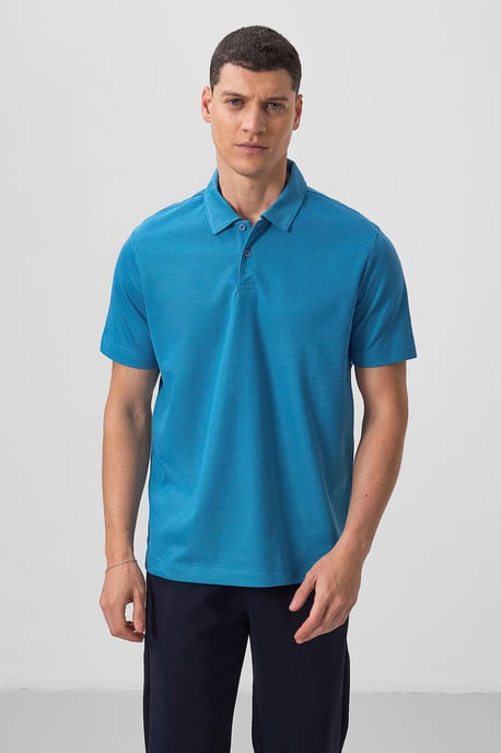 Heren Katoen Elastaan Polo T-shirt - Image 5