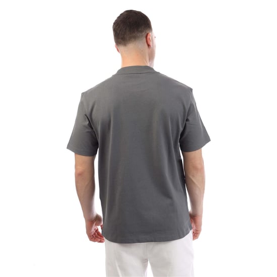 Hugo Heren Dapolino Logo Bedrukt Relaxed Fit T-shirt (Grijs) - Image 2