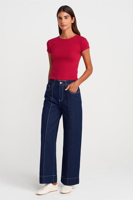 Dames Slim Fit Katoenen Cropped T-Shirt - Image 4