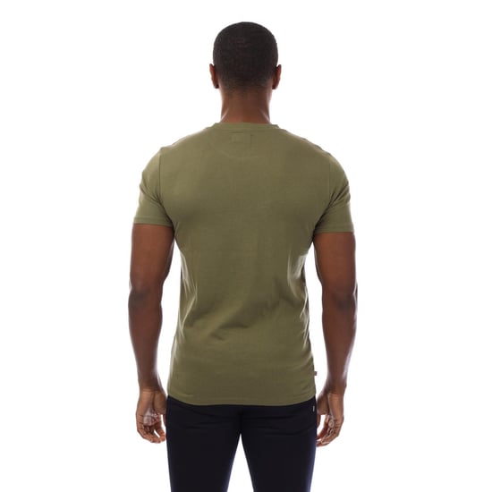 Aquascutum Heren London Borstlogo Crew Neck T-Shirt (Groen/Marineblauw) - Image 2