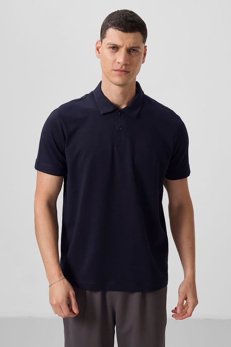 Heren Katoen Elastaan Polo T-shirt - Image 3