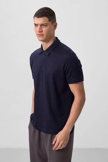 Heren Katoen Elastaan Polo T-shirt - Image 5
