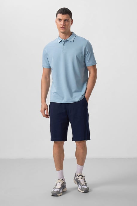 Heren Katoenen Elastaan Polo T-Shirt - Image 2