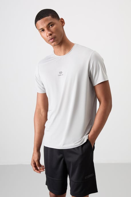 Heren T-shirt met korte mouwen en logo-patch - Image 1