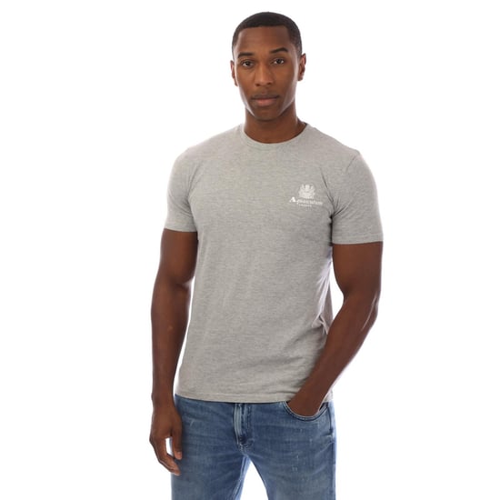 Aquascutum Heren Londen Borstlogo Crew Neck T-Shirt (Lichtgrijs/Wit) - Image 1