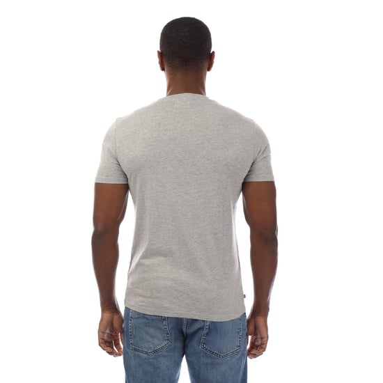 Aquascutum Heren Londen Borstlogo Crew Neck T-Shirt (Lichtgrijs/Wit) - Image 2