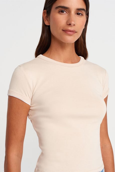 Dames Slim Fit Katoenen Crop T-shirt - Image 1