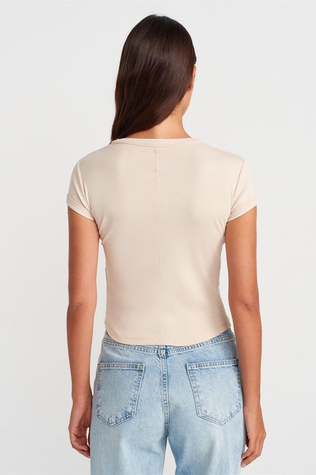 Dames Slim Fit Katoenen Crop T-shirt - Image 2