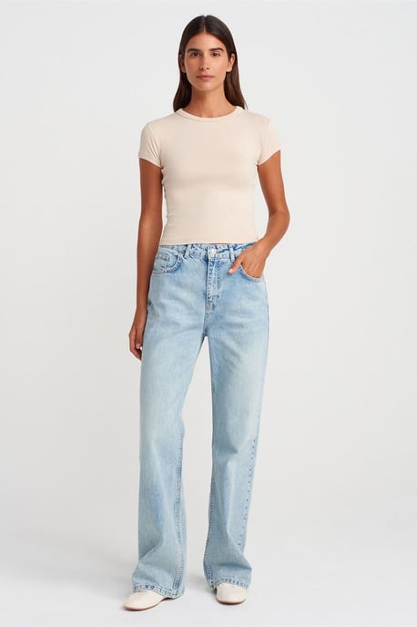 Dames Slim Fit Katoenen Crop T-shirt - Image 4