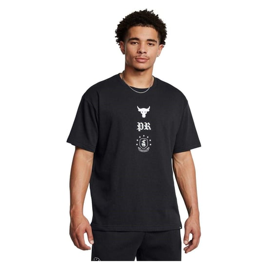 Under Armour Heren Project Rock Terrycloth T-shirt (Zwart) - Image 1