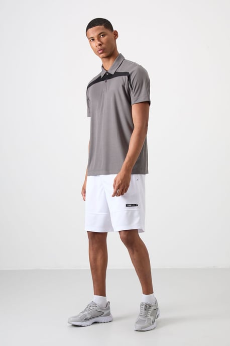 Heren kleur-geblokkeerde polo t-shirt - Image 2