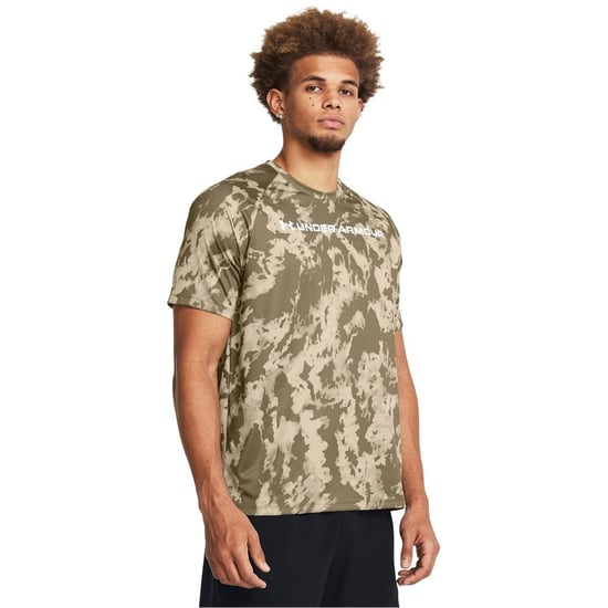 Under Armour Heren Camo Technisch Normaal T-Shirt (Kaki Groen) - Image 2