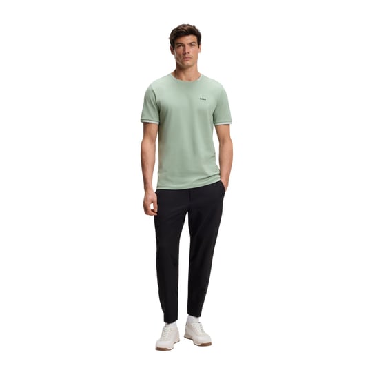 Boss Heren Hbg Taul katoenen T-shirt met normale pasvorm (Groen) - Image 3
