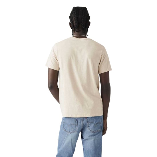 Levis Klassiek T-shirt met zak voor heren, zware kwaliteit (Crème) - Image 2