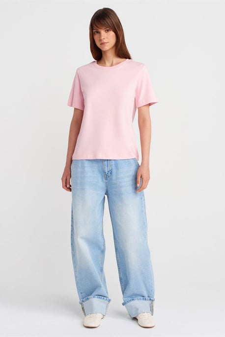 Dames Katoenen Crew Neck T-Shirt - Image 4