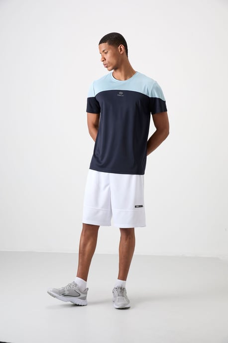 Heren T-shirt met kleurafwisseling en ronde hals - Image 2