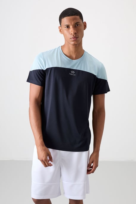 Heren T-shirt met kleurafwisseling en ronde hals - Image 4