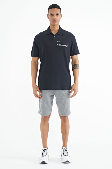 Heren Katoenen Polo T-Shirt Met Tekstprint - Image 2
