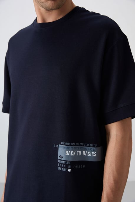 Oversized Katoenmix T-shirt met Ronde Hals - Image 3