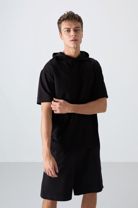 Oversized Hoody Korte Mouwen T-Shirt - Image 1
