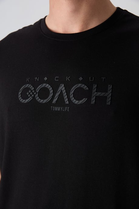 Oversized Logo Patch Crew Neck T-shirt - Image 3