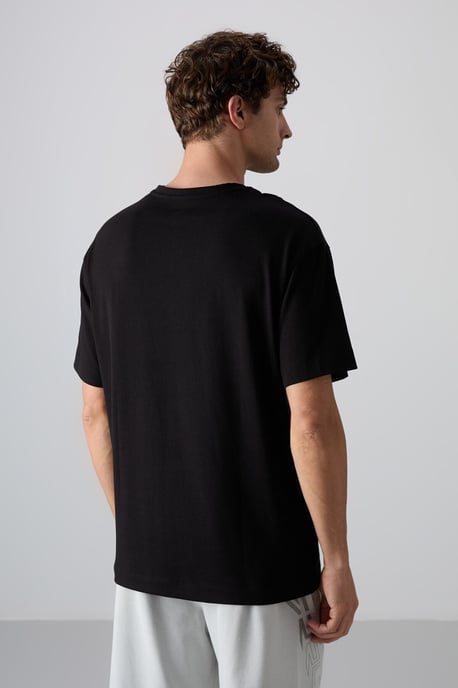 Oversized Logo Patch Crew Neck T-shirt - Image 5