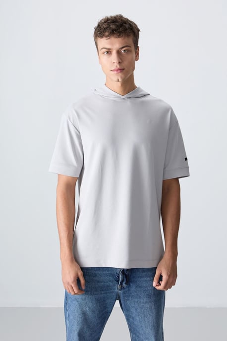 Overmaatse Hooded Korte Mouwen T-Shirt - Image 3