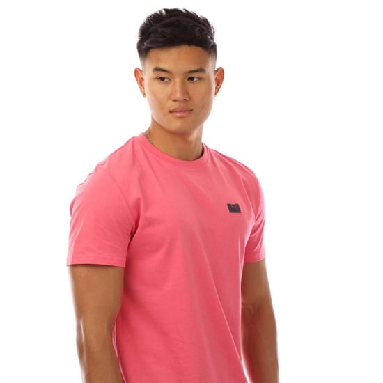 Weekend Offender Heren T-shirt Bridgetown, effen met logo, normale pasvorm (Rose) - Image 3