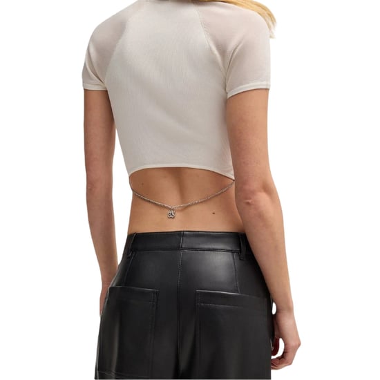 Hugo Dames/Dames Slevetta Slim Raglan T-shirt (Natuurlijk) - Image 3