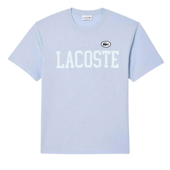 Lacoste Heren Logo Bedrukt Katoenen T-Shirt (Blauw) - Image 2