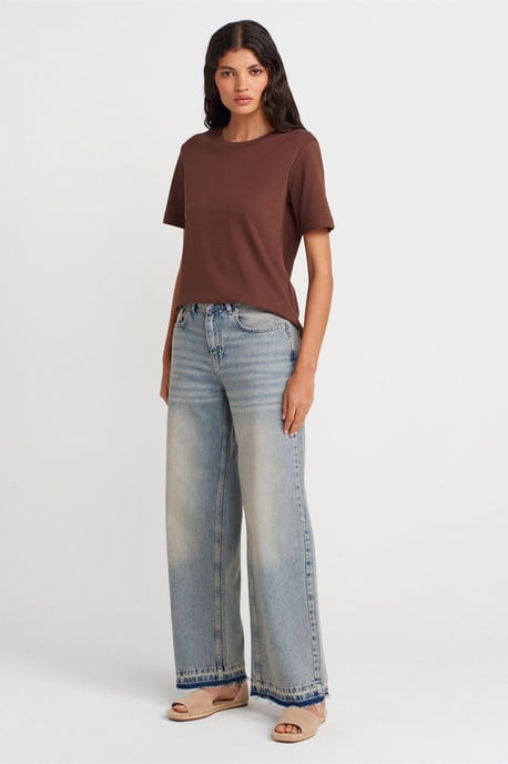 Dames Katoenen Crew Neck T-Shirt - Image 4