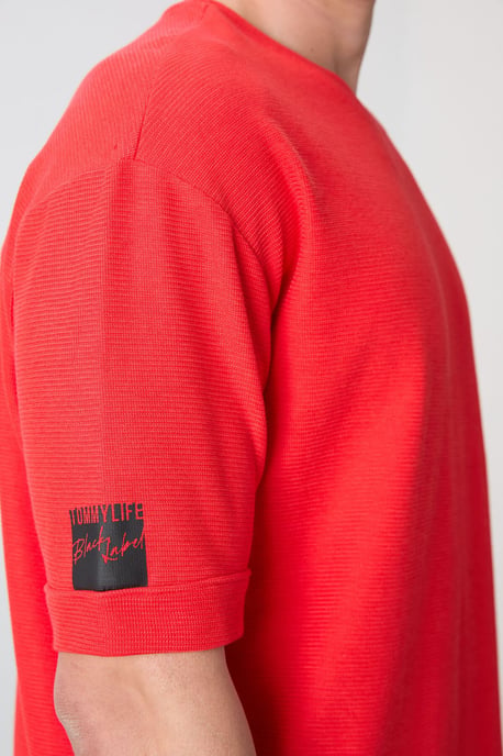Heren Oversized Crew Neck T-shirt met Patch - Image 3