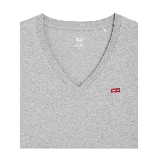 Levis Dames/Dames Logo V Hals T-shirt met korte mouwen (Heide Grijs) - Image 3