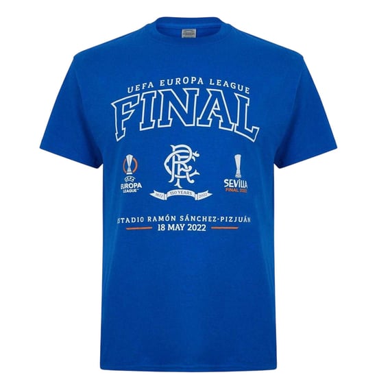 Castore Heren Europa League Rangers FC T-Shirt (Blauw) - Image 1