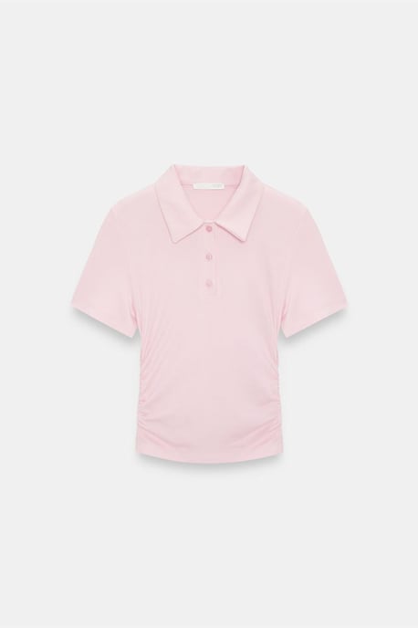 Dames Crop Slim Fit Polo T-shirt - Image 5