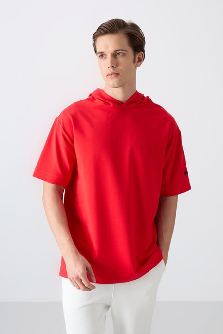 Oversized Hooded Korte Mouwen T-Shirt - Image 1