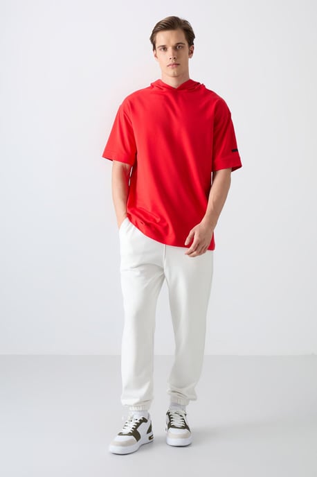 Oversized Hooded Korte Mouwen T-Shirt - Image 2