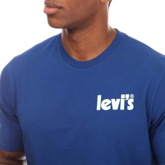 Levis Heren-T-shirt met logo, ronde hals en relaxte pasvorm (Donkerblauw) - Image 2