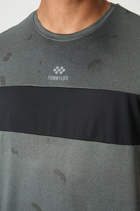 Heren Kleurverloop Crew Neck T-Shirt - Image 3