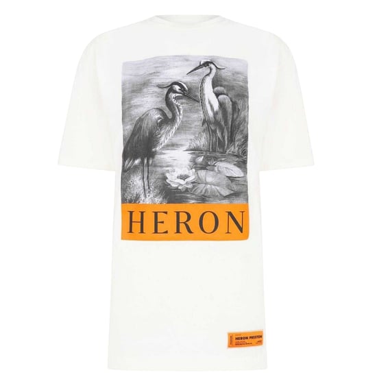 Heron Preston Dames/dames Logo Oversized T-shirt (Wit, Zwart) - Image 2